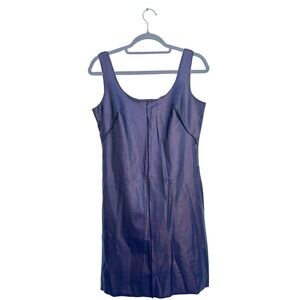 Moschino Cheap‎ & Chic Metallic Purple Bodycon Mini Dress Exposed Seams Sz 10